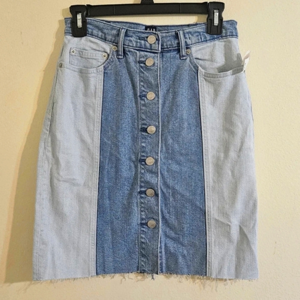 GAP Patchwork Denim Skirt NWT